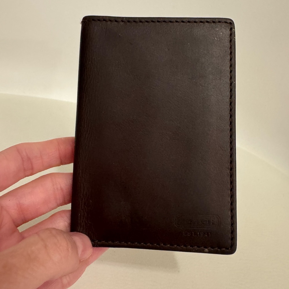 Vintage Coach Leather Bifold Wallet Business Credit Card Holder